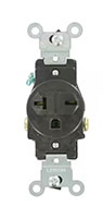 20 Ampere (A) Current and 125 Volts (V) Voltage Wall Receptacle