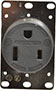 50 Ampere (A) Current and 250 Volts (V) Voltage Wall Receptacle